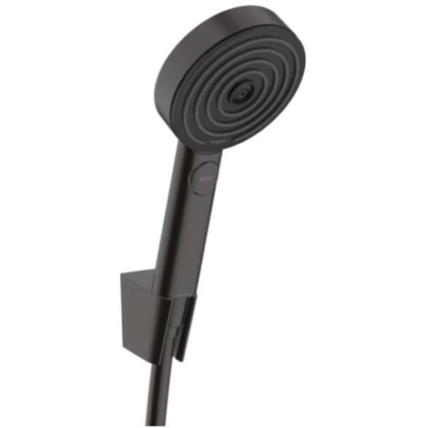 HANSGROHE Pulsify Select S Wand- und Handbrause-Set, Wandhalterung und Brausekopf, 3 Strahlarten Relax, mit 125 cm flexiblem Schlauch, mattschwarz 24302670 (1/10)