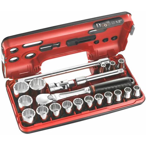 Schachtel mit 21 1/2 6-seitigen Teilen - FACOM - SL.DBOX1PB