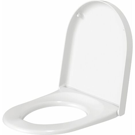 Duravit Starck 2/Darling WC-Sitz mit Einzugsdämpfung, Toilettendeckel aus Thermoplast, Edelstahlscharniere, Weiß