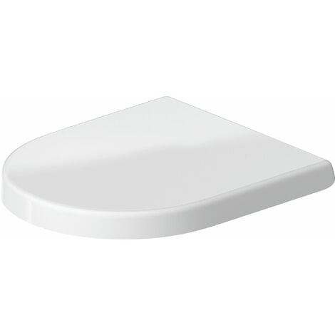 Duravit Starck 2/Darling WC-Sitz mit Einzugsdämpfung, Toilettendeckel aus Thermoplast, Edelstahlscharniere, Weiß
