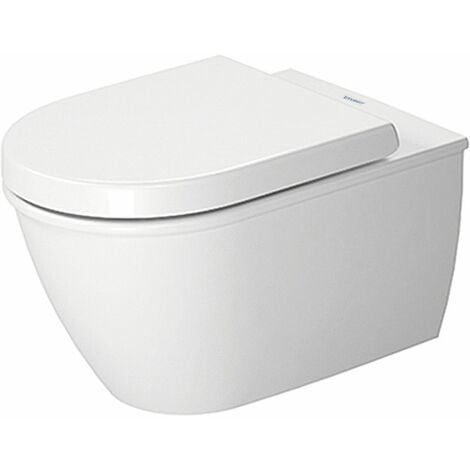 Duravit Starck 2/Darling WC-Sitz mit Einzugsdämpfung, Toilettendeckel aus Thermoplast, Edelstahlscharniere, Weiß