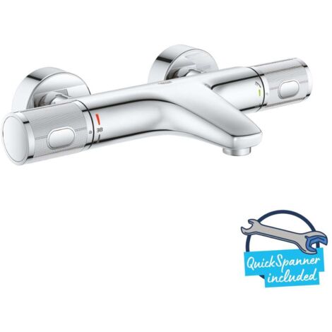 Badewannenthermostat mit GROHE CoolTouch – Chrom – Sicherheitssperre 38°C – TurboStat Kartusche – 34788000 (1/5)