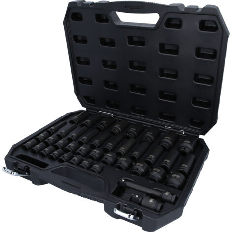 KSTOOLS SteckschlÃ¼ssel-Satz mit SchlagschlÃ¼sseln 1/2", kurz und lang, 40 StÃ¼ck - 515.0065