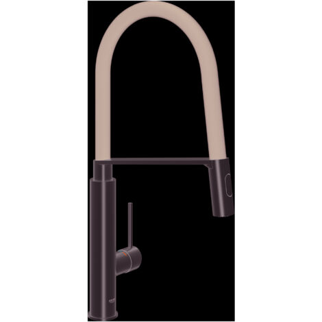 Einhand-Spültischarmatur GROHE Concetto – Ausladung 235mm – Schwenkbereich 360° – Profibrause mit Laminarstrahl und SpeedClean (1/10)