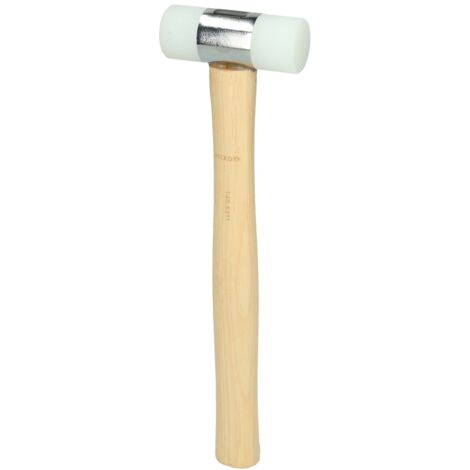 KSTOOLS Gummihammer mit Nylonkopf 200g, 28mm Kopf, gebogener Eschenstiel - 140.5211
