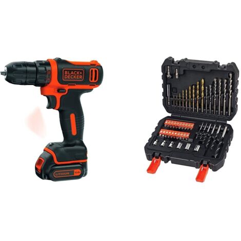 Trapano e avvitatore a batteria ultracompatto da 10,8V - BLACH+DECKER - con 2 batterie da 18V 1,5Ah - Custodia - BDCDD12K1B-QW (1/5)