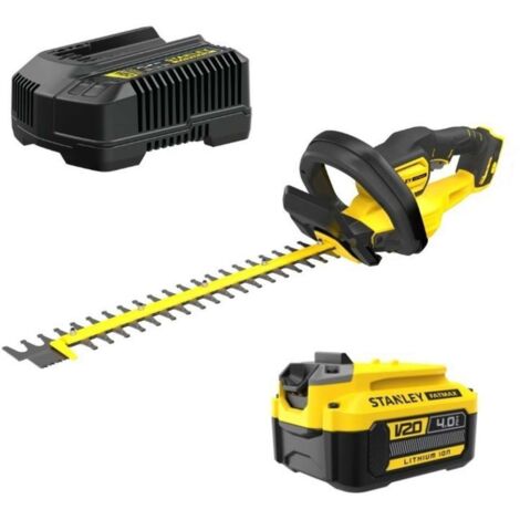 Tagliasiepi 55 cm 18V STANLEY FATMAX V20 SFMCHT855M1-QW - 1 Batteria da 4Ah + Caricabatterie
