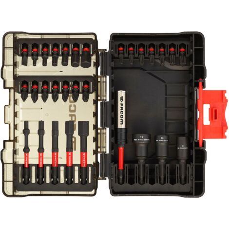 FACOM Set di 30 pezzi di punte a impatto e accessori 1/4" EN.1J30PB