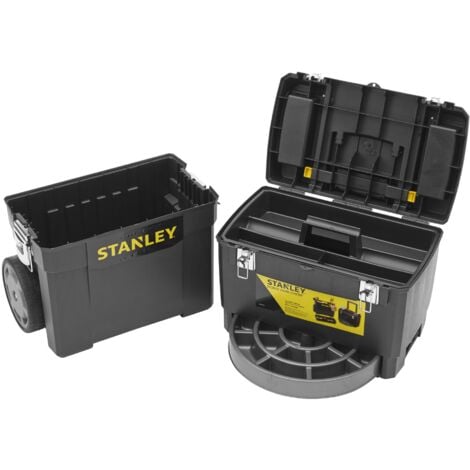 Carrello portautensili 3 in 1 in carbonio - Cassetta portautensili - Magazzino elettrico - Giostra rotante - STANLEY, 1-93-968