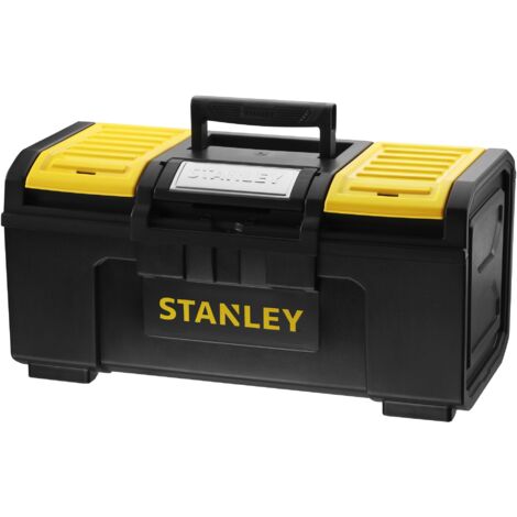 Cassetta Porta Utensili in Polipropilene con Doppio Organizer Stanley One Touch 39x22x16 cm