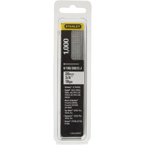 STANLEY - Scatola da 1000 chiodi da 20mm - 1-SWKBN075T