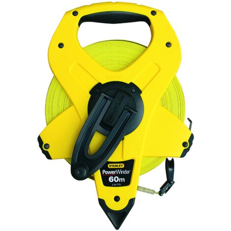 STANLEY 2-34-775 Rotella Metrica Powerwinder, Nastro in Fibra di Vetro, 60 m