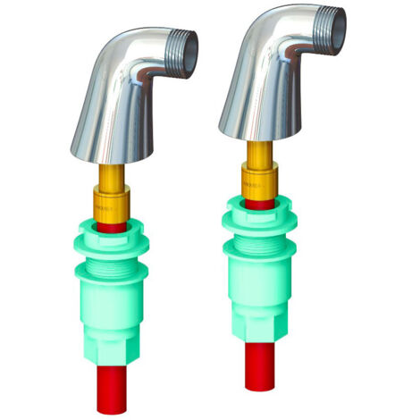 Kit di 2 colonnettes Idro'Clic PER scorrimento Ã˜12 - Maschio 3/4 (1/2)