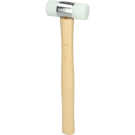 KSTOOLS Martello in nylon con testa da 28mm e manico curvato in faggio da 200g - 140.5211