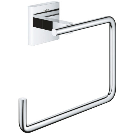 GROHE QuickFix - Start Cube - Anello porta asciugamani - Finitura Cromo 40975000 (a vite o adesivo)