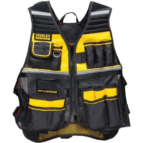 STANLEY FMST1-71181 Gilet multitasche FatMax in tessuto traspirante, tasche multiple