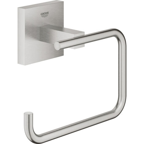 GROHE QuickFix - Start Cube - Portarotolo da parete - Finitura Supersteel 40978DC0 (a vite o a colla)