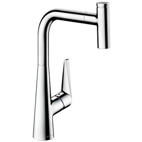 HANSGROHE Talis Select S 300 Miscelatore cucina con doccetta estraibile cromato 72821000 (1/5)