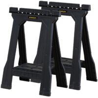 Cavalletti Da Lavoro Relaxdays, Set Da 2 Pieghevoli | Portata 100kg, Acciaio Nero 75cm - Foto 3