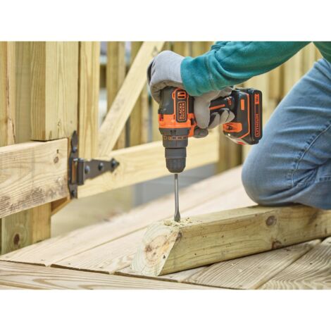 Taladro atornillador de 18V y 2 velocidades en maletín con batería de 1,5Ah y cargador - BLACK+DECKER BDCDD186K-QW