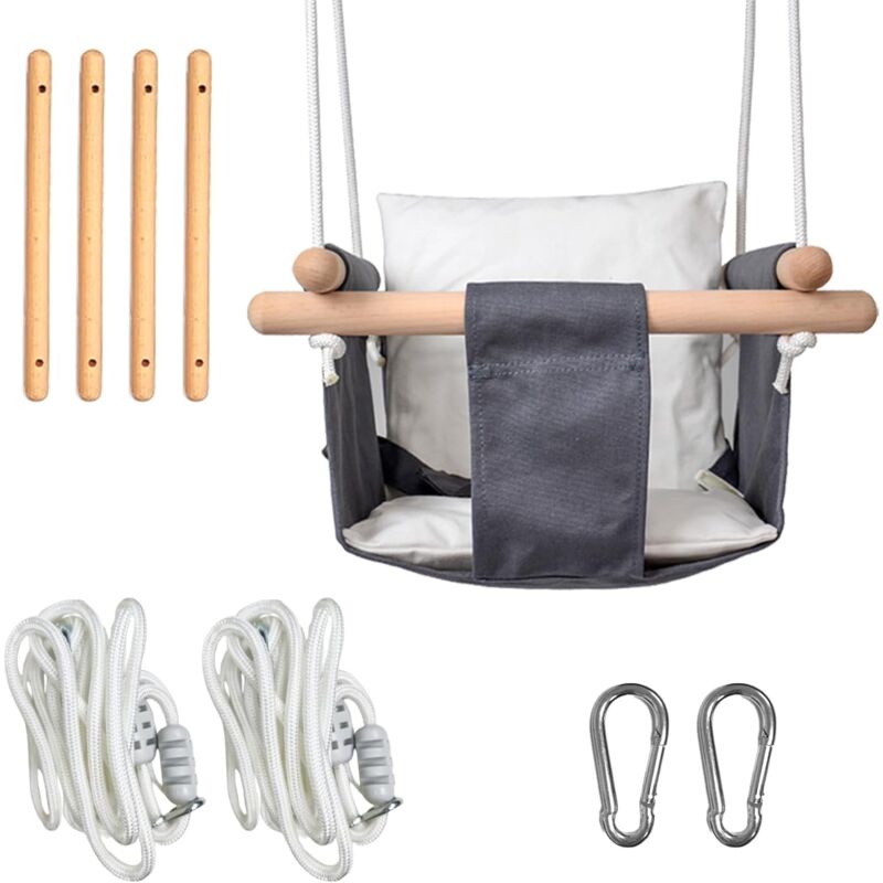 H2i 1 Balançoire à Pied, Pour Enfant, Rouge, Avec Mousqueton De