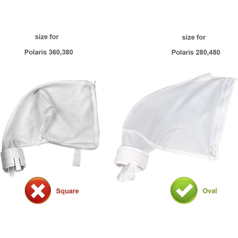 Sac Filtrant De Rechange Pour Robot Piscine Polaris 280 | Avec Fermeture éclair Et éponge | Maille Fine Anti-débris