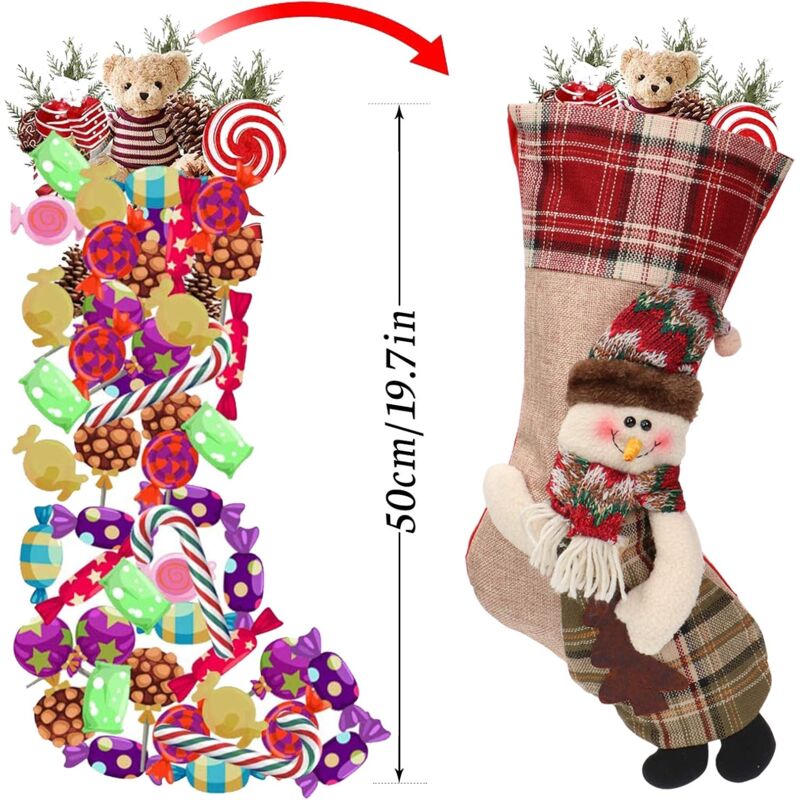 Chaussettes Noel Cheminee Décorations De Noël, Sapin De Noël