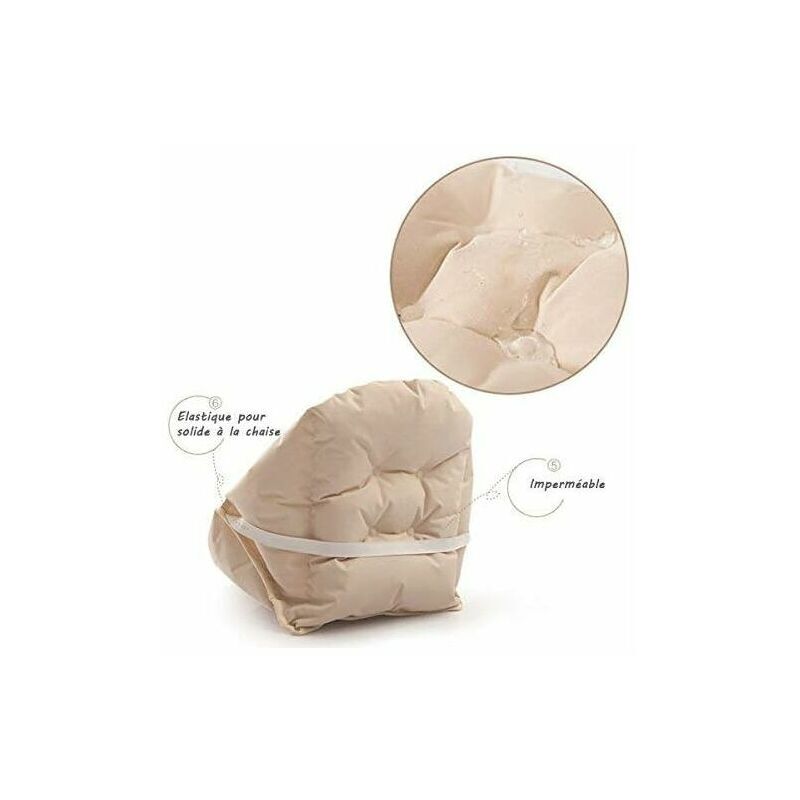Lot De 4 Coussiens De Chaise 100% Coton - Confort Assise Intérieur/Extérieur