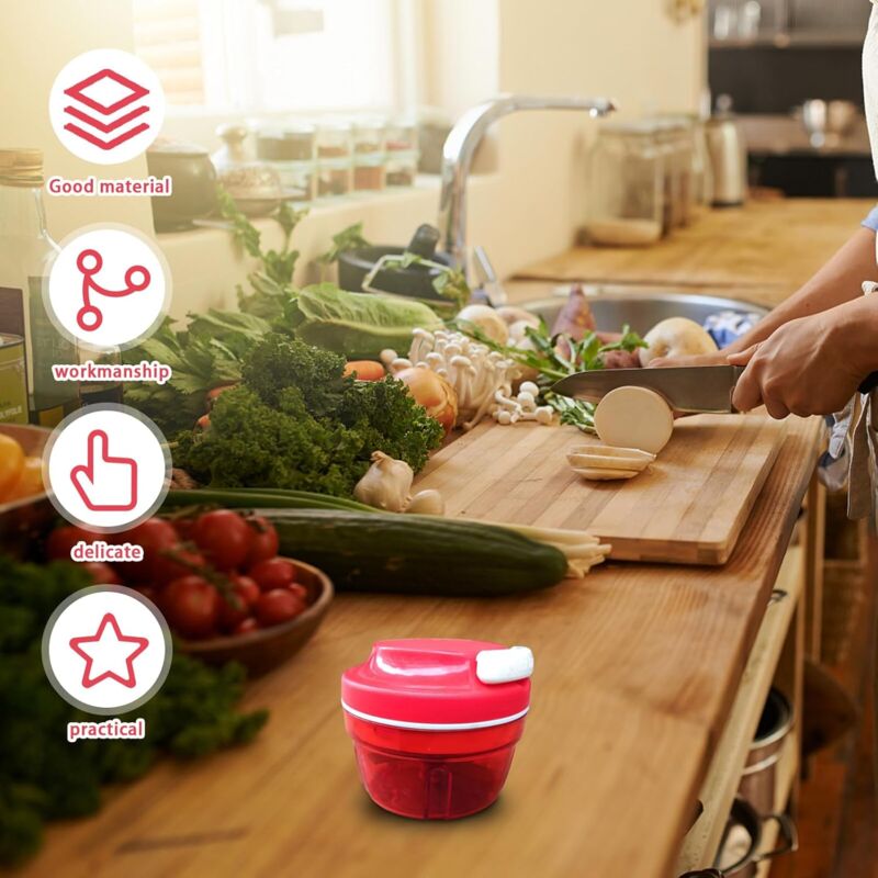 Hachoir Manuel Légumes Oignons - Coupe Avec Corde Acier Inox 420