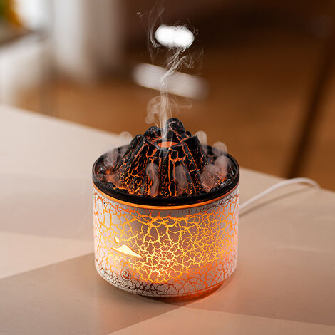 Diffuseur huile essentielle diffuseur d'arômes imitation volcan de lave  avec lumière ambiante colorée fonction de