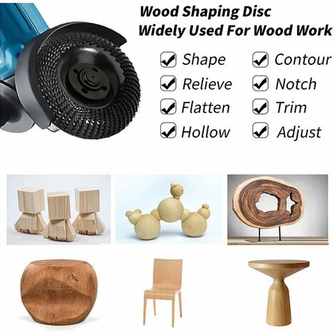 TONCHEAN Accessoire pour une meuleuse,Disque de meulage en bois 125 mm, disque de meulage en bois en carbure de tungstène Betterlife, disque de tronçonneuse, disque de meulage en bois pour le meulage 
