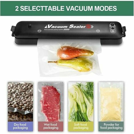 TONCHEAN Machine sous vide,Machine Sous Vide Alimentaire,  Appareil Sous Vide, Machine à Emballer Sous Vide Pour la Conservation Des Aliments, Avec Mode Sec et Humide, 10 Sacs Sous Vide Inclus pour Al