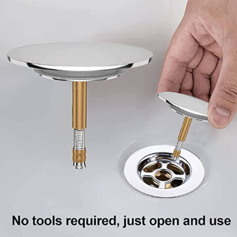 Lot De 2 Bouchons De Vidange De Baignoire En Acier Inoxydable De