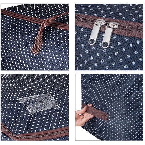 TONCHEAN Autres rangements,Sac à vêtements 100L, sac de rangement surdimensionné épaissi imperméable, sac de voyage - bleu