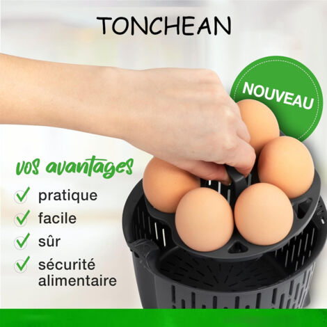 Support à œufs pour Thermomix TM5, TM6, TM31 - Accessoire de cuisson des œufs pour panier de cuisson Thermomix Passe au lave-vaisselle - Support à œufs de qualité supérieure en matériau résistant à la