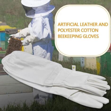 Gants D'apiculteur En Cuir Véritable - Protection Robuste, Tailles 4 à 13