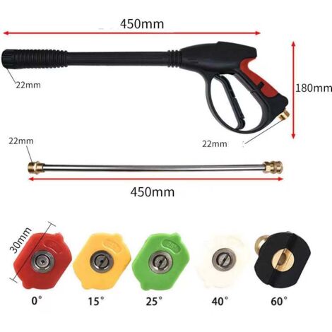 Nettoyeur De Canalisations Haute Pression – Tuyau 3 M Avec Adaptateurs M22/M24/1/2'', Sans Produits Chimiques (pour évier, Douche, Baignoire)