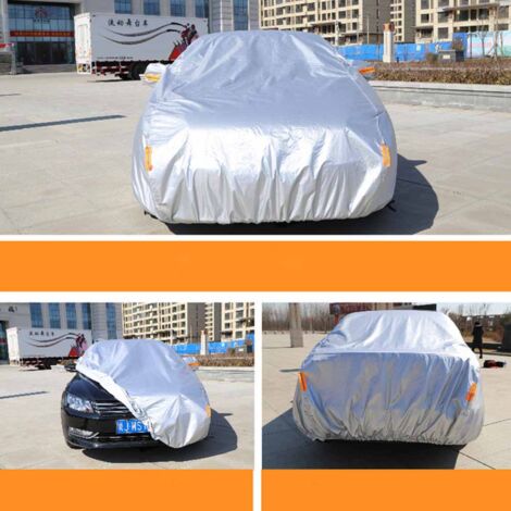 Housse de voiture extérieure 190t housse de protection imperméable à l'eau, compartiment ouvert, doublure en coton respirant, protection UV berline, poussière de neige 4.151.71.5 TONCHEAN