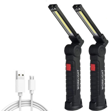 Lampe De Travail LED Magnétique Rechargeable – 2400LM, Rotatable 360°, étanche, Pour Atelier, Chantier, Camping - 13
