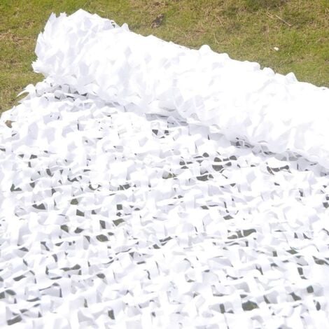 Filet de Protection Solaire pour Jardin, Filet de Camouflage Filet d'ombrage Auvent du Soleil de Bâche de Tente D'isolation pour la Serre Cachée Jardin, Couche Double, Blanc, 3x5m