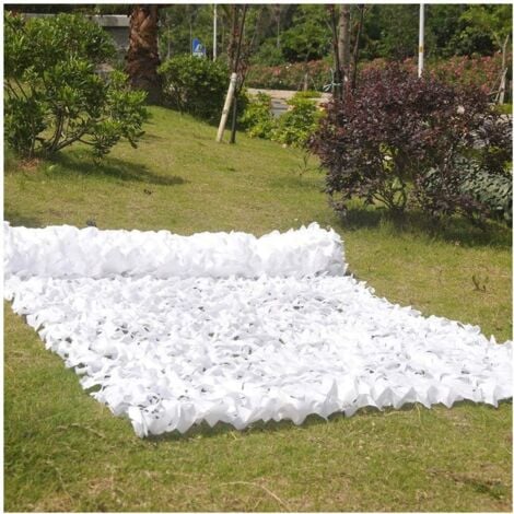Filet de Protection Solaire pour Jardin, Filet de Camouflage Filet d'ombrage Auvent du Soleil de Bâche de Tente D'isolation pour la Serre Cachée Jardin, Couche Double, Blanc, 3x5m