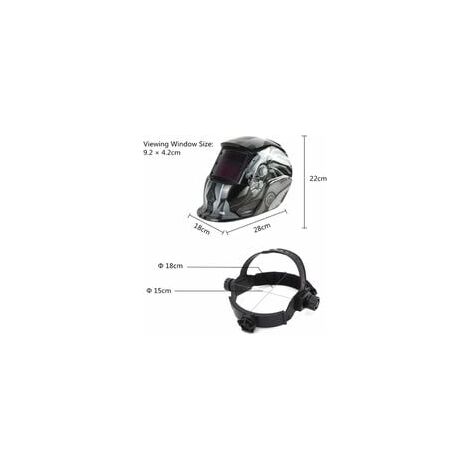 Casque de Soudure Automatique - Masque de Soudure avec 2 Lentilles et 2 Capteurs de filtre à ombre réglables DIN9-13 pour le soudage à l'arc de MIG TIG MAG [Classe énergétique A+++]