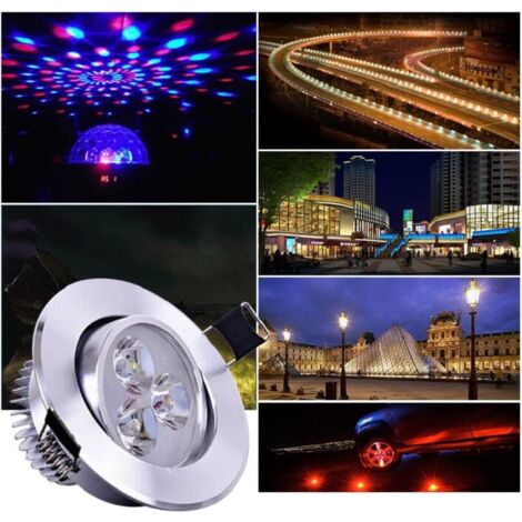100 Pcs Led Haute Puissance Puce, 1 W Super Bright L'intensité De L'émetteur De Lumière Smd Composants Diode Ampoule Lampe Perles Chip Diy Luminaire Pour Projecteur Spot