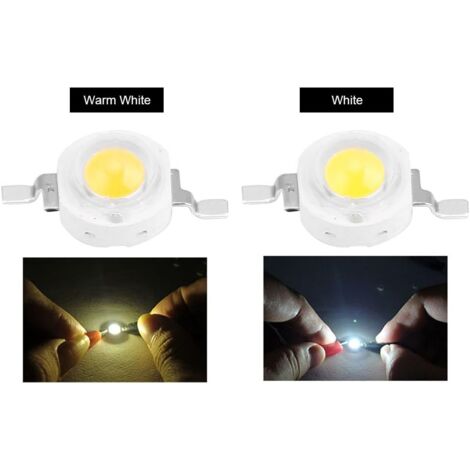 100 Pcs Led Haute Puissance Puce, 1 W Super Bright L'intensité De L'émetteur De Lumière Smd Composants Diode Ampoule Lampe Perles Chip Diy Luminaire Pour Projecteur Spot