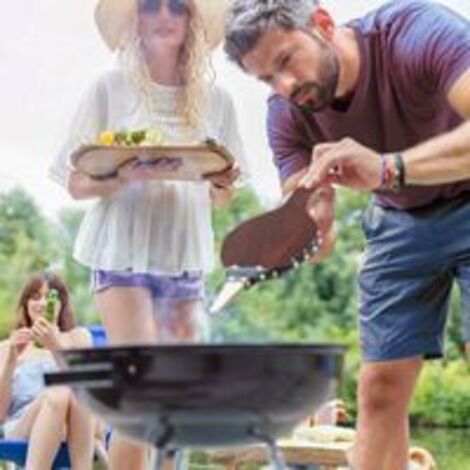 Soufflet Pour Cheminée Et Barbecue – 41cm En Bois Et Cuir PU – Design Rétro – Pour Allumer Et Entretenir Les Feux De Bois – Intérieur, Extérieur, Camping