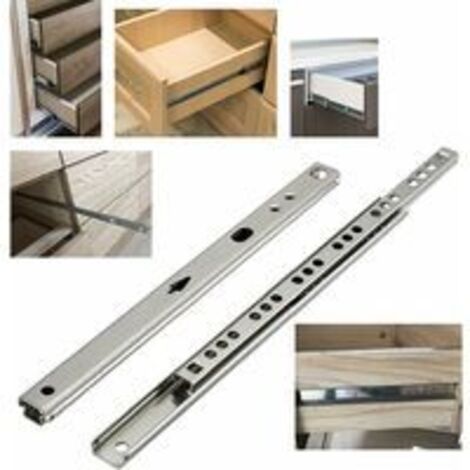 Aazon Basics Glissières à Tiroir, Rouleent à Billes, 55,9 C, Acier