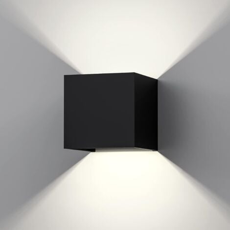 Applique murale LED 12 W moderne 3000 K réglable avec angle de faisceau, étanche IP65, montage en aluminium, applique murale LED pour couloir, salon, chambre à coucher, jardin (Blanc froid faisceau )