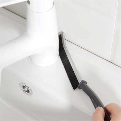 Brosse de nettoyage d'angle, brosse de nettoyage de crevasses à poils durs, brosse de nettoyage de fentes de salle de bain, brosse de nettoyage de fentes, brosse multifonctionnelle, pour douches, baig
