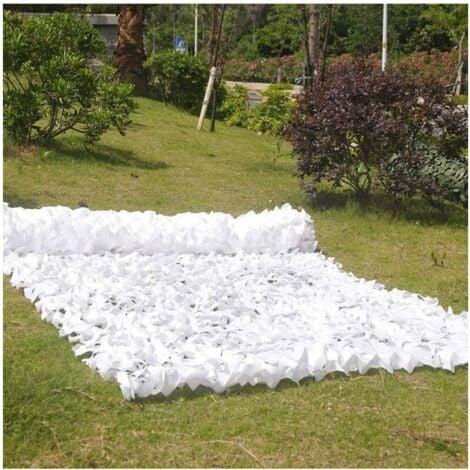 Filet de Protection Solaire pour Jardin, Filet de Camouflage Filet d'ombrage Auvent du Soleil de Bâche de Tente D'isolation pour la Serre Cachée Jardin, Couche Double, Blanc, 3x5m