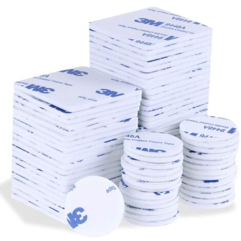 Lot De 10 Rubans Adhésifs Double Face En Mousse Noire - Forte Adhérence - Carré Et Rond - Pour Voiture Et Maison - Pour Une Utilisation Agréable Et Astucieuse